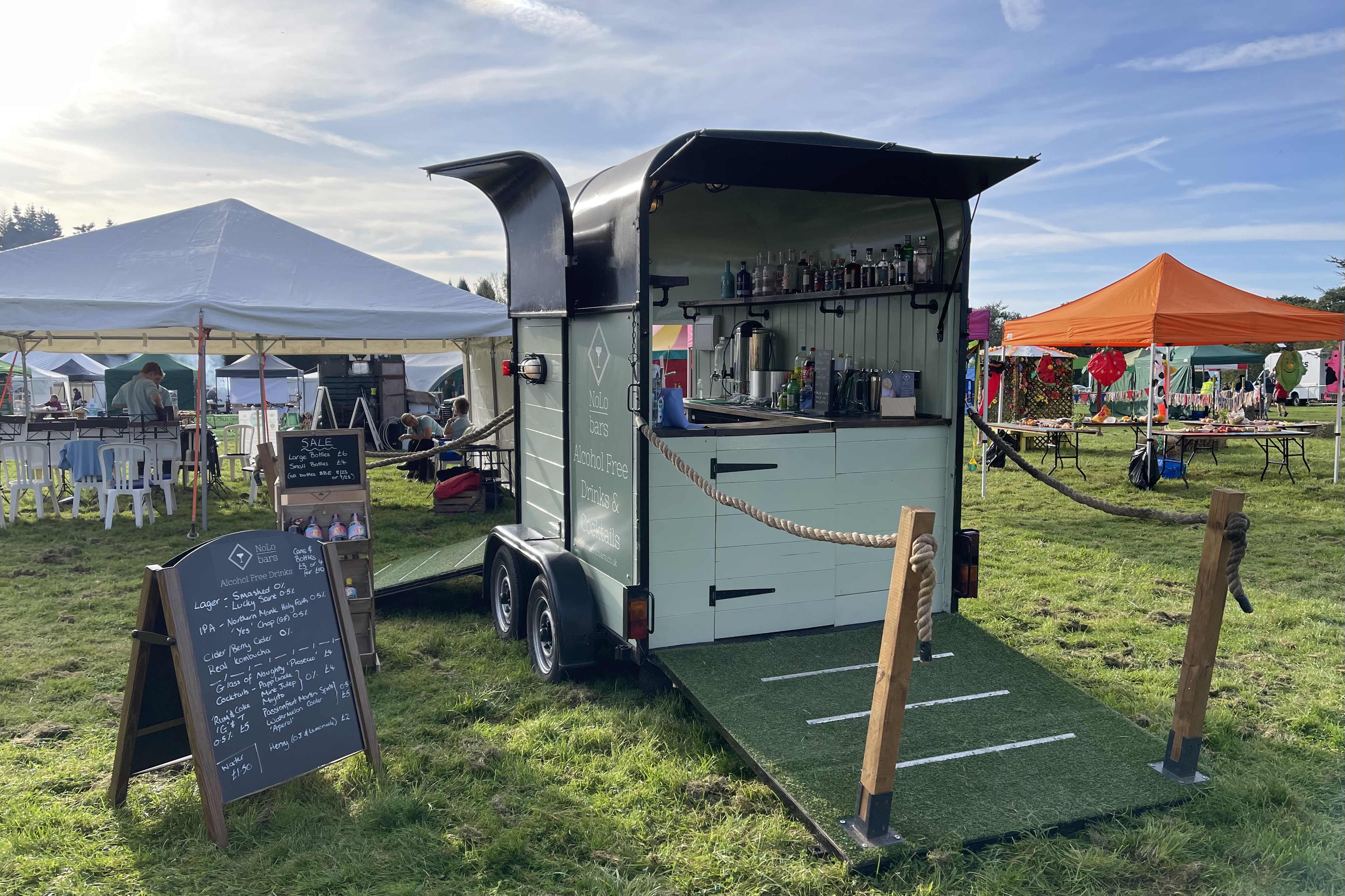 Alcohol Free Horse Box Bar at Forest Food Festival